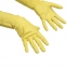 Перчатки хозяйственные резиновые VILEDA "Контракт" с х/б напылением, размер M (средний), желтые, 101017 - 1