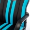 Кресло компьютерное BRABIX "Stripe GM-202", экокожа, черное/голубое, 532509 - 7