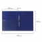 Папка с металлическим скоросшивателем и внутренним карманом BRAUBERG "Диагональ", темно-синяя, до 100 листов, 0,6 мм, 221352 - 8