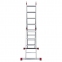 Лестница-трансформер алюминиевая 4х4 ступени, высота 4,5 м (4 секции по 1,2 м) до 150 кг, вес 16,5 кг, НОВАЯ ВЫСОТА, 3320404 - 7