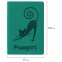 Обложка для паспорта STAFF, мягкий полиуретан, "Кошка", бирюзовая, 237616 - 4
