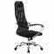 Кресло офисное МЕТТА "SU-B-8" хром, ткань-сетка, сиденье мягкое, черное - 4