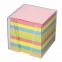 Блок для записей BRAUBERG в подставке прозрачной, куб 9х9х9 см, цветной, 122225 - 1