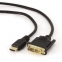 Кабель HDMI-DVI-D, 1,8 м, GEMBIRD, экранированный, для передачи цифрового видео, CC-HDMI-DVI-6 - 2