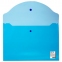 Папка-конверт с кнопкой STAFF, А4, до 100 листов, прозрачная, синяя, 0,15 мм, 270470 - 2