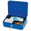 Ящик для денег, ценностей, документов, печатей, 90х180х250 мм, ключевой замок, синий, BRAUBERG, 290335 - 4