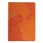 Блокнот BRAUBERG, А5 (148х218 мм), "Orient", 128 л., кожзаменитель с тиснением, клетка, оранжевый, 128043 - 1