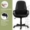 Кресло офисное BRABIX "City EX-512", кожзаменитель черный, ткань черная, TW, 531407 - 9