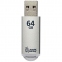 Флеш-диск 64 GB, SMARTBUY V-Cut, USB 2.0, металлический корпус, серебристый, SB64GBVC-S - 1