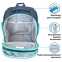 Рюкзак BRAUBERG CLASSIC, легкий каркас, премиум материал, "Dandelions", синий, 37x32х21 см, 270582 - 6