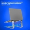Подставка для ноутбука алюминиевая, нескользящая, 295х255 мм, BRAUBERG SOLID, 513618 - 1