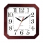 Часы настенные TROYKATIME (TROYKA) 31331316, восьмигранник, белые, коричневая рамка, 29х29х3,5 см - 1