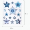 Украшение для окон и стекла ЗОЛОТАЯ СКАЗКА "Синие снежинки 3", 30х38 см, ПВХ, 591205 - 2