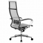 Кресло офисное МЕТТА "К-7" хром, прочная сетка, сиденье и спинка регулируемые, серое - 4