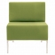 Кресло мягкое "Хост" М-43, 620х620х780 мм, без подлокотников, экокожа, светло-зеленое - 1