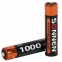 Батарейки аккумуляторные Ni-Mh мизинчиковые КОМПЛЕКТ 6 шт., AAA (HR03) 1000 mAh, SONNEN, 455611 - 1