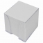 Блок для записей STAFF в подставке прозрачной, куб 9х9х9 см, белый, белизна 70-80%, 129202 - 1