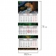 Календарь квартальный на 2024 г., 3 блока, 3 гребня, с бегунком, мелованная бумага, EXTRA, BRAUBERG, "Леопард", 115304 - 1