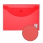 Папка-конверт с кнопкой STAFF, А4, до 100 листов, прозрачная, красная, 0,15 мм, 270469 - 5
