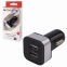 Зарядное устройство автомобильное SONNEN, 2 порта USB, выходной ток 2,1 А, черное-белое, 454796 - 2