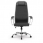 Кресло офисное МЕТТА "К-27" хром, ткань, сиденье и спинка мягкие, черное - 3