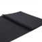 Скетчбук, черная бумага 120 г/м2, 148х210 мм, 32 л., гребень, BRAUBERG ART CLASSIC, 128952 - 7