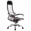 Кресло офисное МЕТТА "К-3" хром, ткань-сетка, сиденье и спинка регулируемые, темно-серое - 4
