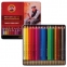 Карандаши цветные акварельные художественные KOH-I-NOOR "Mondeluz", 24 цвета, 3,8 мм, заточенные, металлическая коробка, 3724024001PL - 1