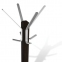 Вешалка-стойка SHT-CR11, 1,8 м, основание 40 см, 5 крючков + 2 дополнительных, дерево/металл, венге/хром - 2