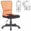 Кресло компактное BRABIX "Smart MG-313", без подлокотников, комбинированное, черное/оранжевое, 531844 - 1