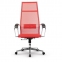 Кресло офисное МЕТТА "К-7" хром, прочная сетка, сиденье и спинка регулируемые, красное - 3