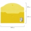 Папка-конверт с кнопкой МАЛОГО ФОРМАТА (250х135 мм), прозрачная, желтая, 0,18 мм, BRAUBERG, 224032 - 7