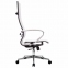 Кресло офисное МЕТТА "К-7" хром, прочная сетка, сиденье и спинка регулируемые, белое - 2