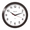 Часы настенные TROYKATIME (TROYKA) 11100112, круг, белые, черная рамка, 29х29х3,5 см - 1