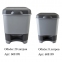 Ведро-контейнер 8 л с педалью, для мусора, 30х25х24 см, цвет серый/графит, 427-СЕРЫЙ, 434270065 - 1