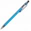 Ручка-стилус SONNEN для смартфонов/планшетов, СИНЯЯ, корпус ассорти, серебристые детали, линия письма 1 мм, 141587 - 1
