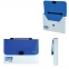 Папка-портфель пластиковая BRAUBERG INCOME А4 (350х235х35 мм), 1 отделение, фактура диагональ, белая/синяя, 224150 - 8