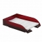 Лоток горизонтальный для бумаг BRAUBERG "Office style", 320х245х65 мм, тонированный красный, 237291 - 2