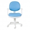 Кресло CH-W356AXSN с подлокотниками, голубое, пластик белый, CH-W356AXSN/15 - 4