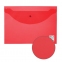 Папка-конверт с кнопкой STAFF, А4, до 100 листов, прозрачная, красная, 0,12 мм, 225172 - 5