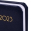 Ежедневник датированный 2023 МАЛЫЙ ФОРМАТ 100х150 мм А6, BRAUBERG "Select", балакрон, синий, 113927 - 4