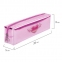 Пенал-косметичка ЮНЛАНДИЯ, мягкий, полупрозрачный "Glossy", розовый, 20х5х6 см, 228984 - 8