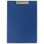 Папка-планшет BRAUBERG, А4 (340х240 мм), с прижимом и крышкой, картон/ПВХ, РОССИЯ, синяя, 221489 - 1