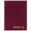 Телефонная книжка А5 (160х204 мм), STAFF, ПВХ, на евроспирали, 80 л., вырубной алфавит, бордовая, 120927 - 1
