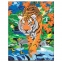 Раскраска по номерам А4 "Тигр", С АКРИЛОВЫМИ КРАСКАМИ, на картоне, кисть, ЮНЛАНДИЯ, 664162 - 7