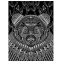 Гравюра-антистресс с эффектом серебра "Добрая панда", 18х24 см, основа, штихель, LORI, Гр-549 - 3