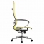 Кресло офисное МЕТТА "К-7" хром, прочная сетка, сиденье и спинка регулируемые, светло-зеленое - 3