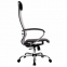 Кресло офисное МЕТТА "К-3" хром, ткань-сетка, сиденье и спинка регулируемые, темно-серое - 2