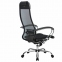 Кресло офисное МЕТТА "К-3" хром, ткань-сетка, сиденье и спинка регулируемые, черное - 4