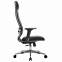Кресло офисное МЕТТА "К-29-2D" хром, рецик. кожа, сиденье и спинка мягкие, черное - 2
